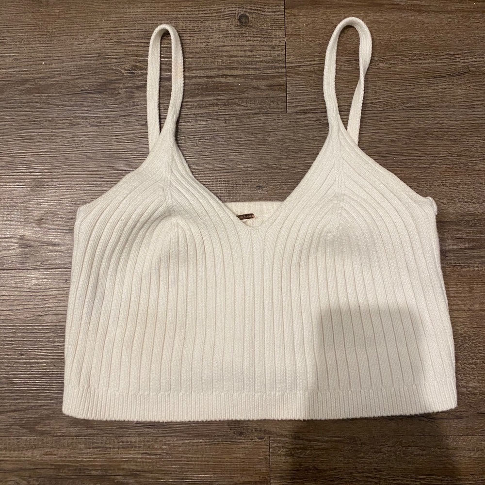 Free people never worn white tank top